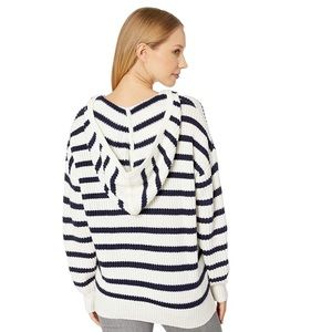 Splendid Striped Sweater Hoodie Navy/Natural